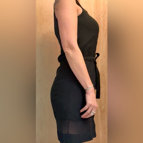 Rag and Bone Black Sleeveless Silk Dress with Linen Tie. Select Item 3/$25. - Picture 5 of 12